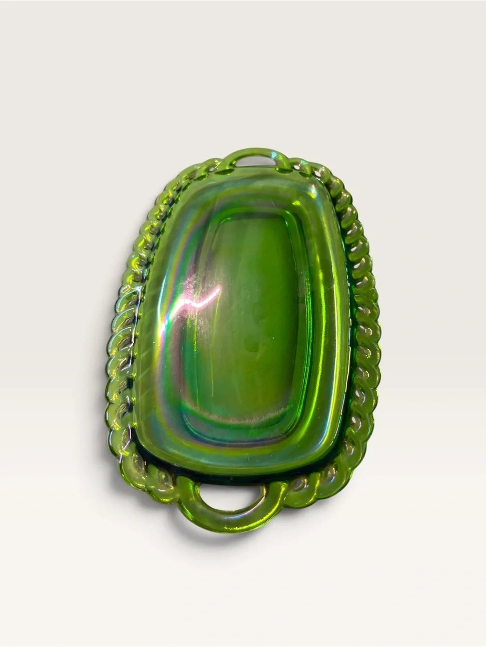 Indiana Carnival green butter tray